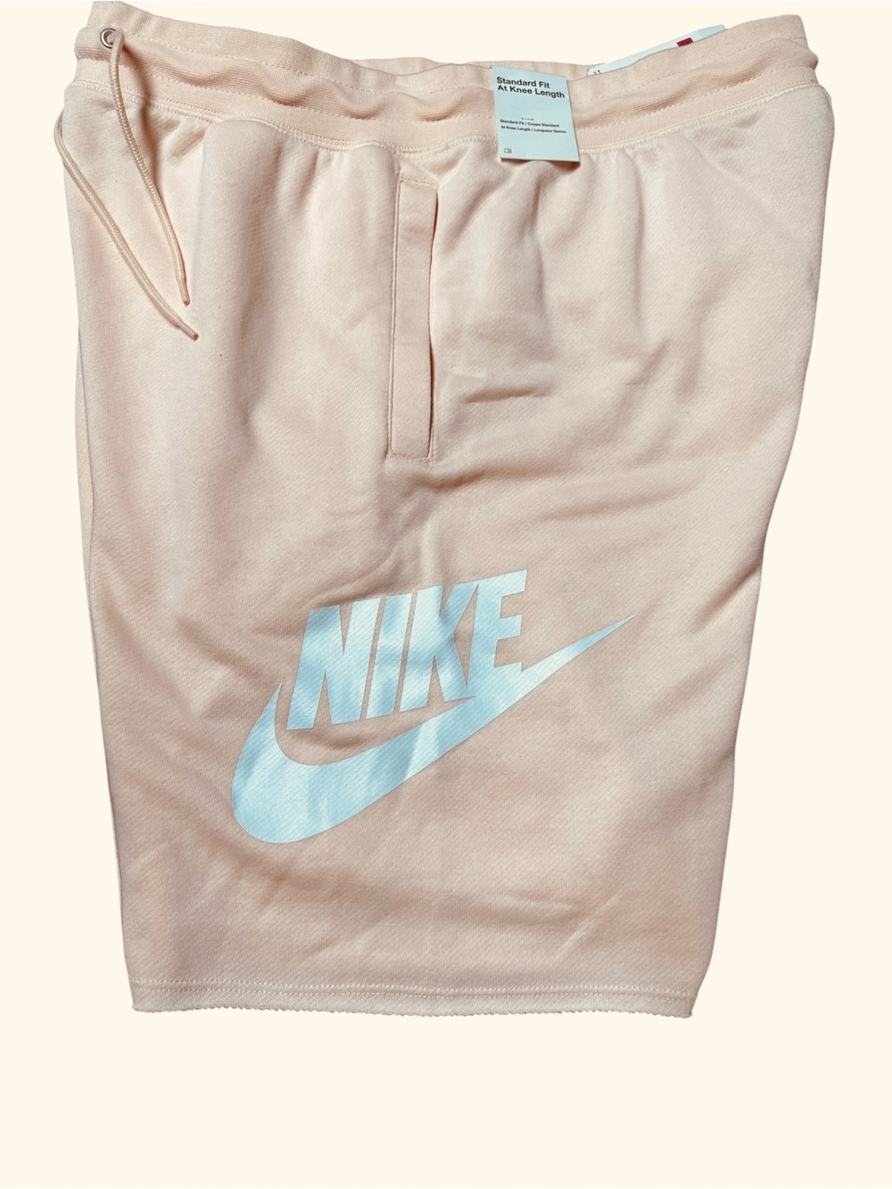 Nike Sportswear Club Fleece Graphic Shorts Blush Pink Size Large NWT